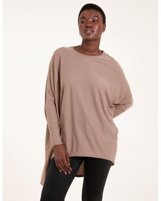 Blue Vanilla Natural Long Sleeve Oversized Top