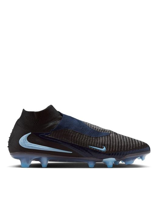 Nike Blue Phantom 6 High Ribbed Flat Sneakers for men