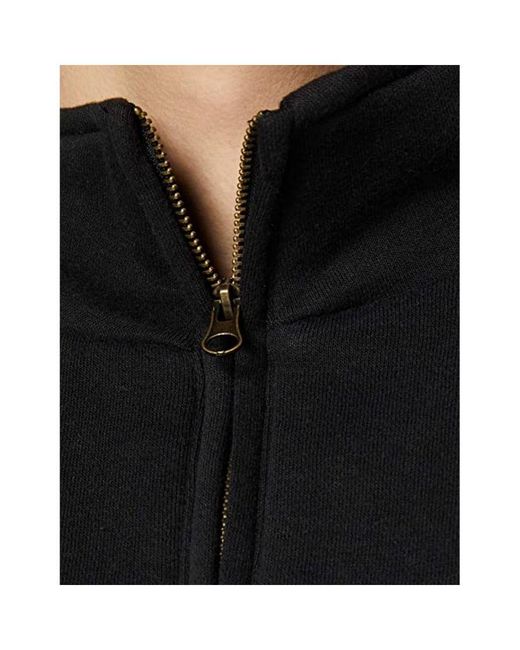 Fruit Of The Loom Black Premium 70/30 Zip Neck Sweatshirt for men