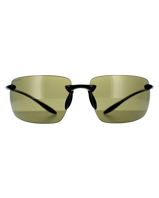 Serengeti Green Rimless Shiny Phd 2.0 555Nm Polarised Sunglasses for men