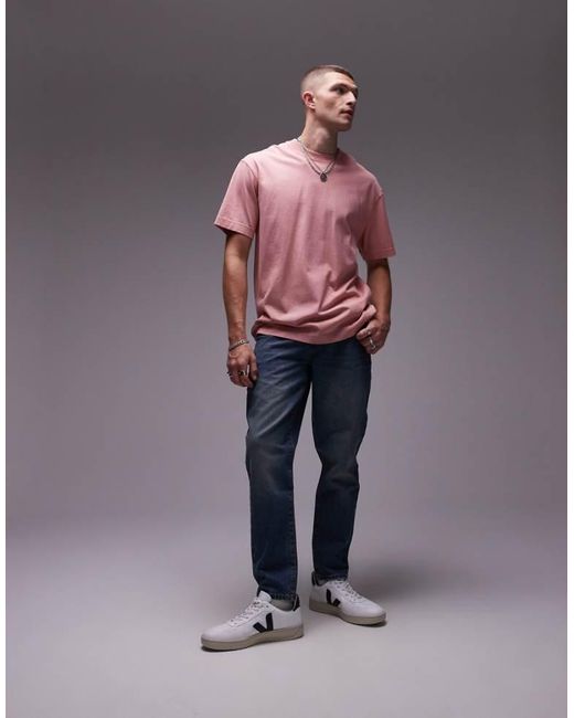Topman Gray Taper Jeans for men
