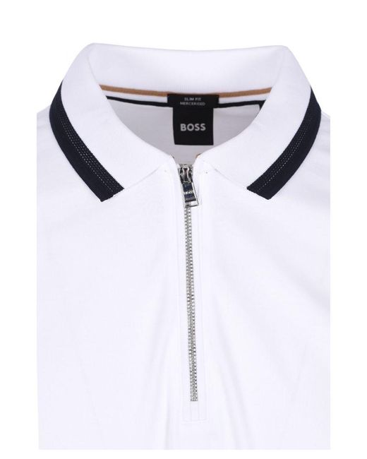 Boss White Hugo Boss Polston 33 Polo Shirt for men