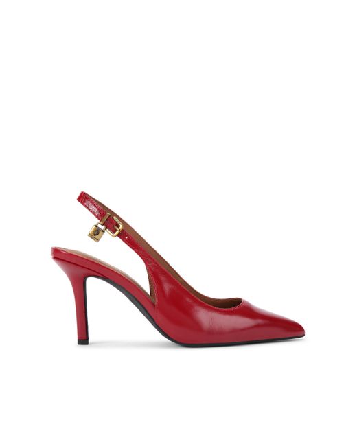 Kurt Geiger Red Leather Brixton Slingback Heel Heels