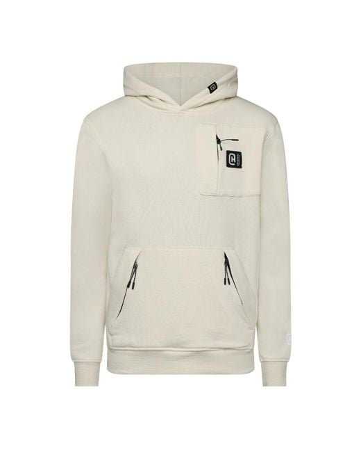 Crosshatch White Portville Hoodie for men