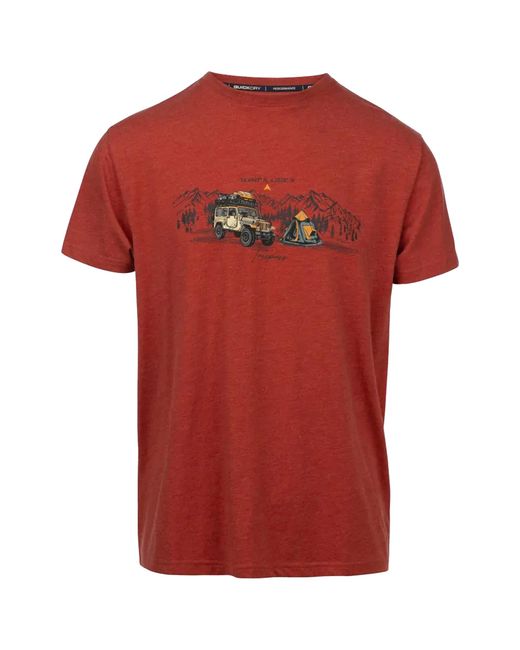 Trespass Red Horton T-Shirt (Burnt Sienna) for men