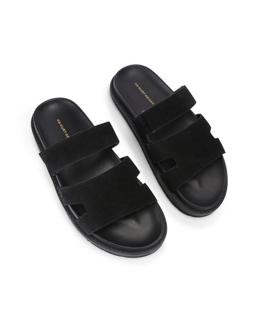 KG by Kurt Geiger Black Suede Palermo Sandals for men