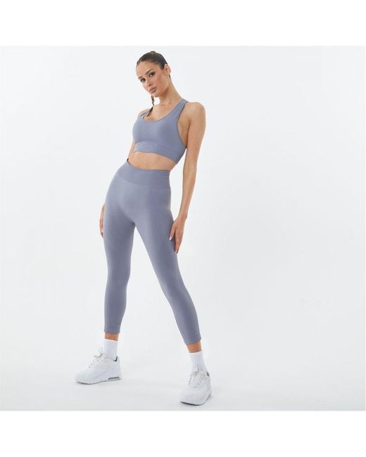 Usa Pro Seamless Capri Cropped Leggings Nylon in Blue | Lyst UK