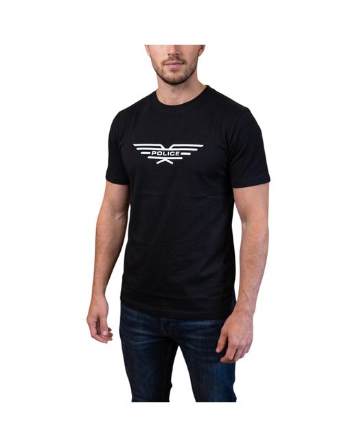 Tommy Hilfiger Black 890 Police Pure 19 A T Shirts Crew Neck Short Sleeve Casual Summer Tee for men
