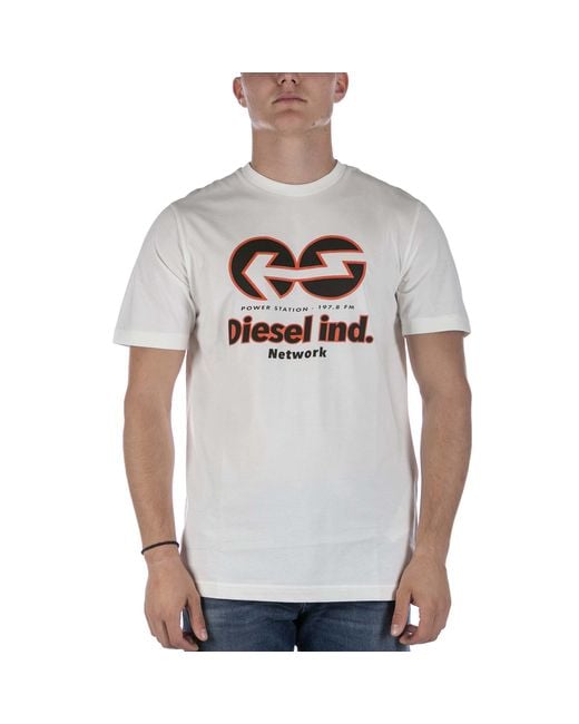DIESEL Gray T-Shirt T-Just E18 Cotton for men