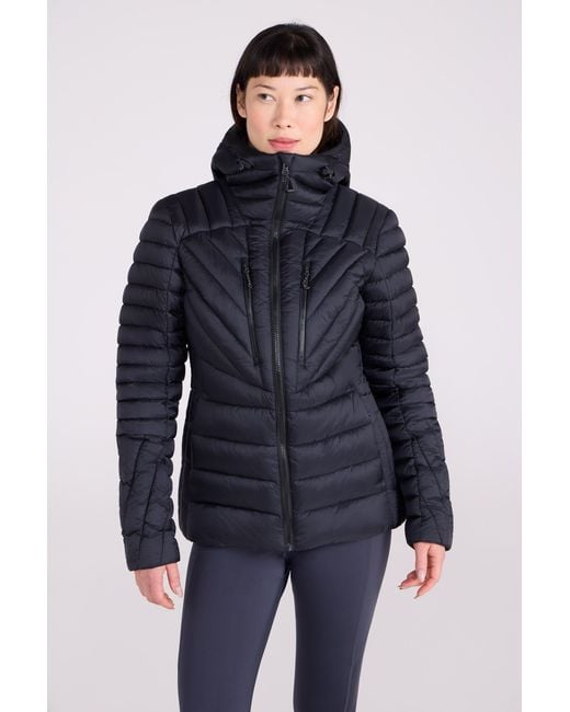 Mountain Warehouse Blue 'Sky' Padded Jacket With Chin Guard & Adjustable Hoodie Warm Coat Polyamide