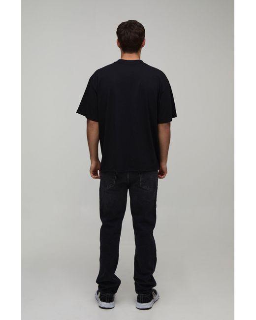 BoohooMAN Blue Oversized Dog Graphic Raw Hem T-Shirt Cotton for men