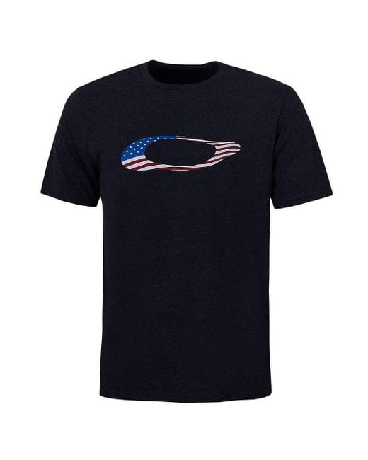 Oakley Blue Short Sleeve Crew Neck Ellipse Usa T-Shirt 457355 02E Cotton for men
