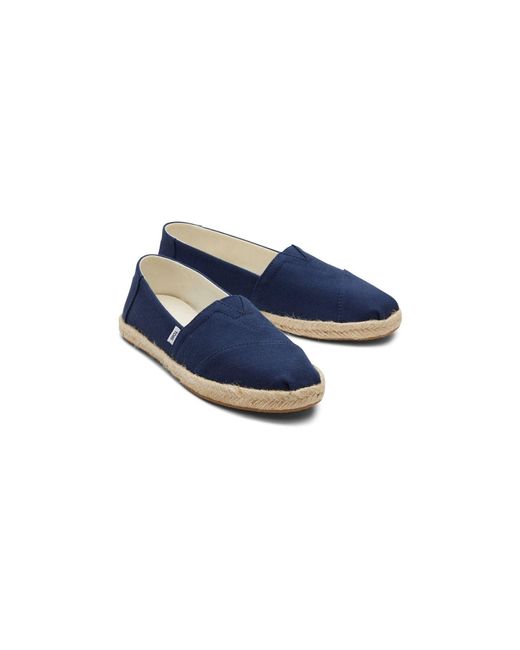 TOMS Blue Alpargata Rope 100% Cotton Espadrilles