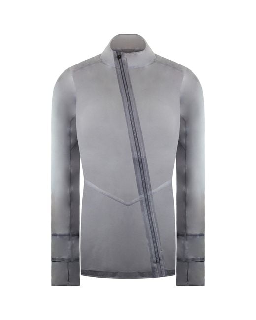 Hoka One One Gray Performance Shield Jacket Nylon