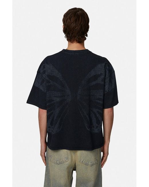 Good For Nothing Black Boxy Washed Graphic Tee for men