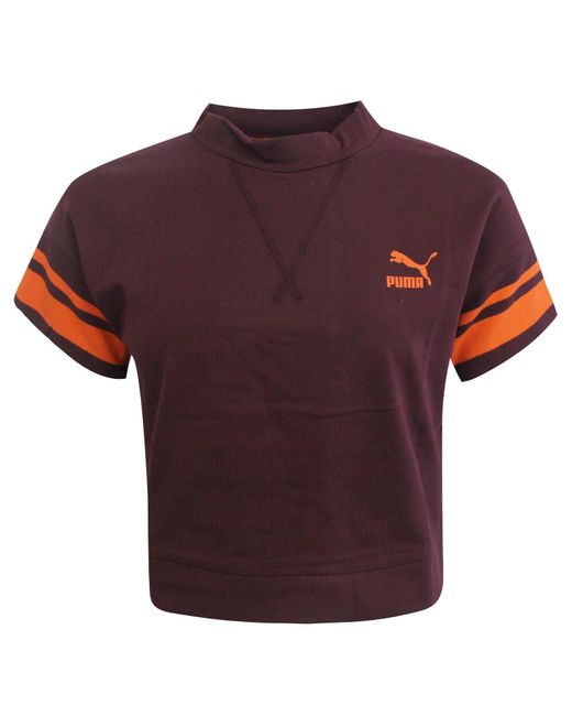 PUMA Red Tipping Crop Top Textile