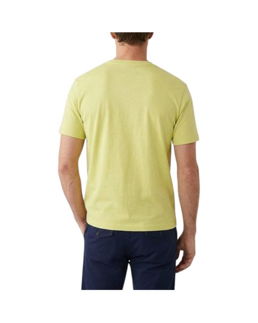 Marks & Spencer Yellow M&S T Shirts Relax Fit Short Sleeve Pure Cotton Garment Dyed Oversized Top for men