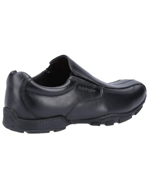 Hush Puppies Black Elijah Senior School Shoe for men