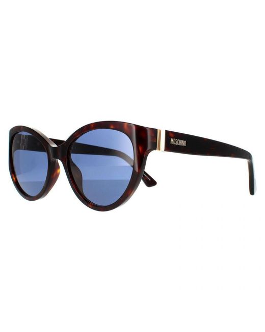Moschino Blue Cat Eye Dark Havana Sunglasses