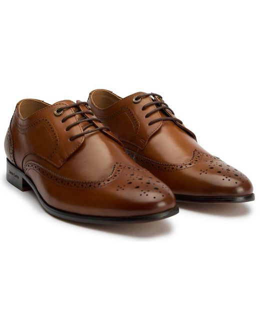 Simon Carter Brown Arne Brogue Shoes for men