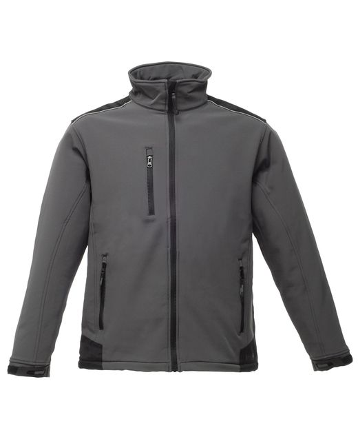 Regatta Gray Sandstorm Hardwearing Softshell Jacket (Water Repellent) (Seal/ for men