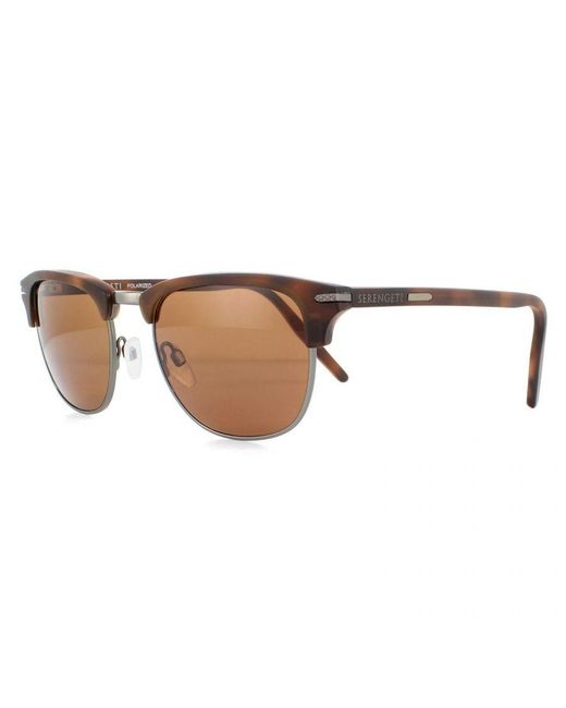 Serengeti Brown Sunglasses Alray 8946 Matte Mineral Polarized Drivers Metal (Archived) for men