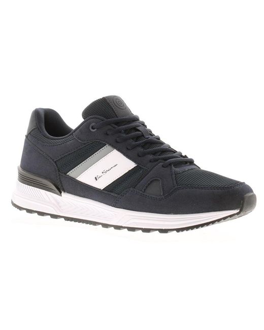 Ben Sherman Blue Trainers Fowler Lace Up Navy for men