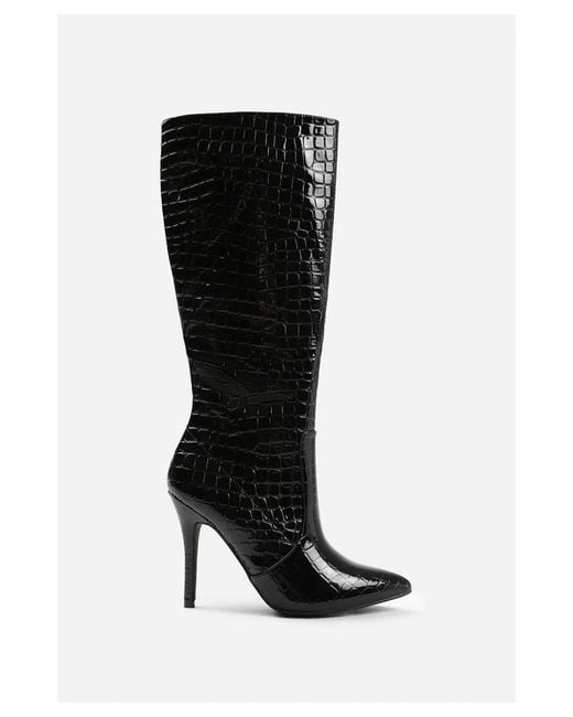 Where's That From Black Wheres 'Zoya' High Heel Boot