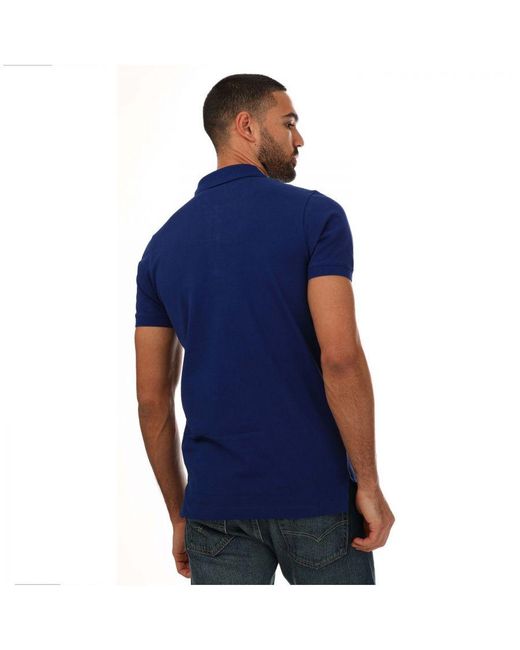 Tommy Hilfiger Blue Slim Fit Placket Polo Shirt for men