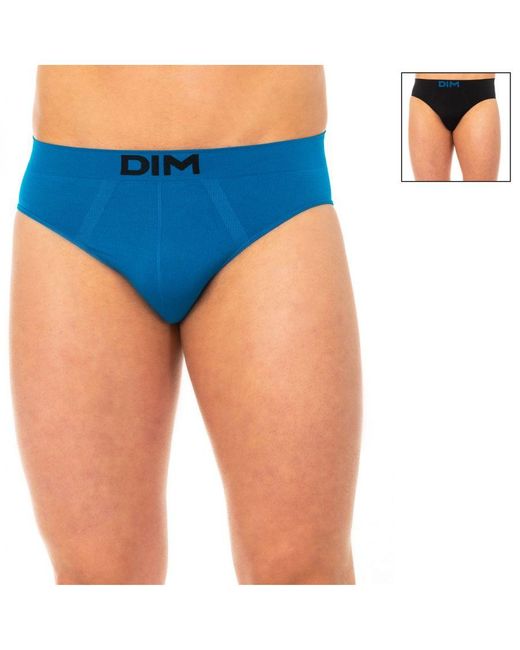 Dim Black Pack-2 Slips Unno Basic Seamless D05Hg for men