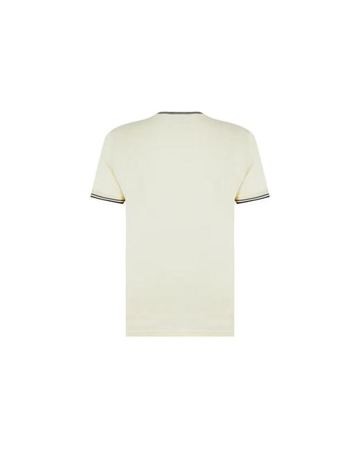 Fred Perry White Twin Tipped T-Shirt for men