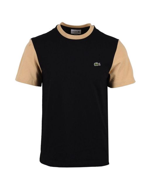 Lacoste Black Colourblock T-Shirt/Croissant for men