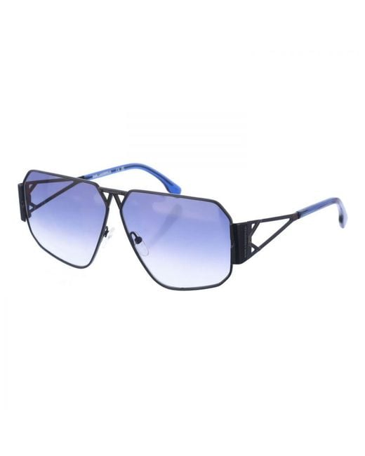 Karl Lagerfeld Blue Kl339S Aviator Metal Sunglasses for men