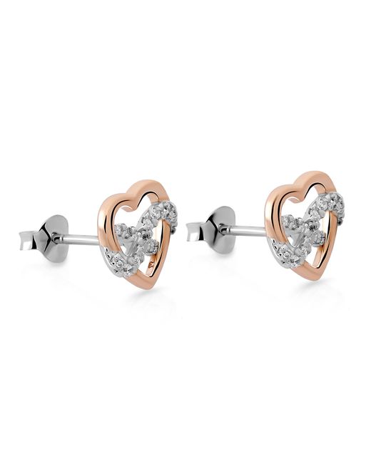 Orphelia Metallic 'Jasmina' 925 Sterling Stud Earrings