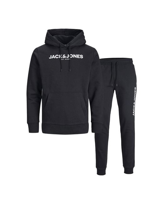 Jack & Jones Blue Jwhbank Sweat Hood Set Pullover Tracksuit Loungewear for men