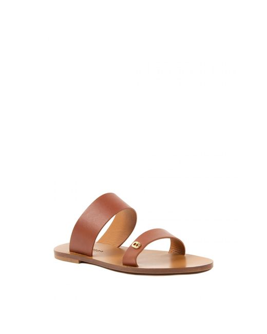 Dee Ocleppo Brown Flat Sandal Oc3501 Vitello Cuoio Leather