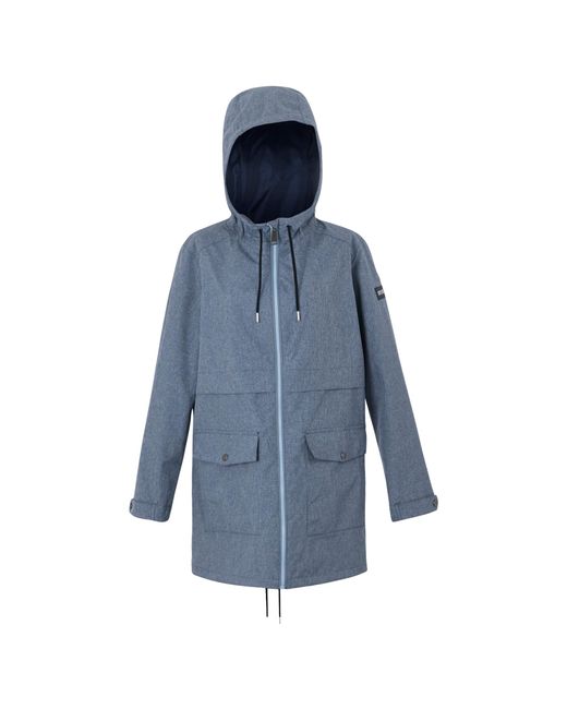Regatta Blue Ladies Navaeh Contrast Zip Waterproof Jacket (Chambray/Dark Denim)