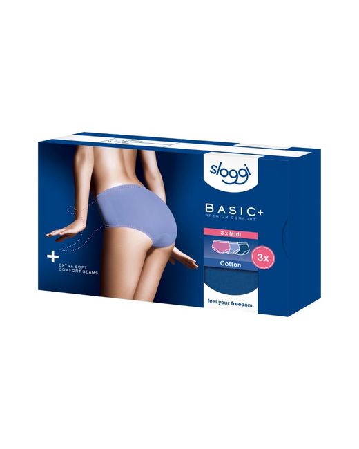 Sloggi Blue Basic+ Midi 3P