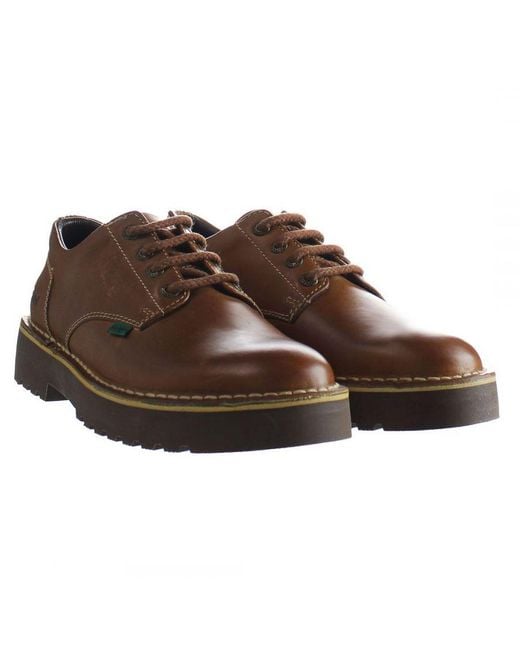Kickers Brown Daltrey Derby Shoes Leather for men