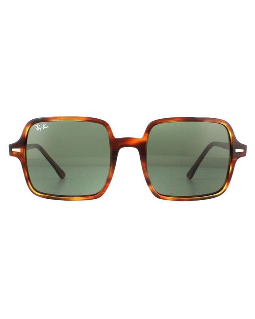 Ray-Ban Green Sunglasses Rb1973 954/31 Striped Havana Classic G-15