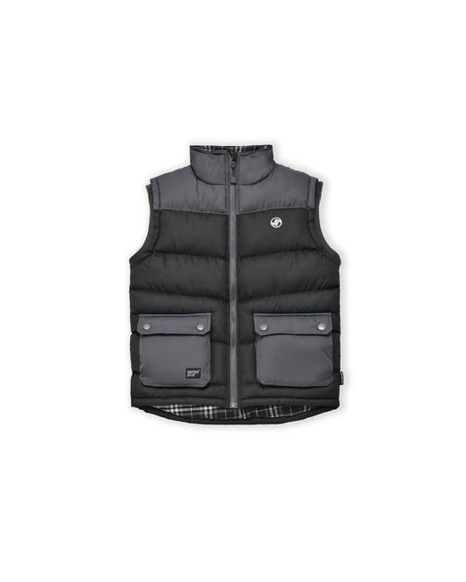 Seventyseven Gray Seventyseven Dark & Trapper Gilet Cotton for men