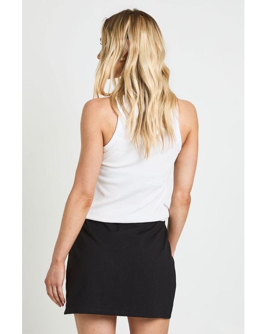Boohoo White Petite Basic Jersey Skort
