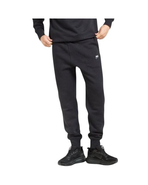 Nike Blue Jogger Club Swoosh Sportswear Fleece Joggers Casual Regular Cotton for men