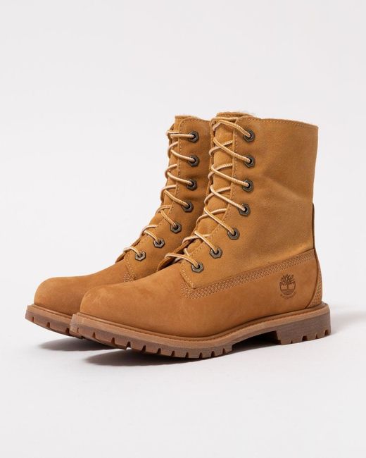 Timberland Brown Tbl Authentics Mid Warm Lined Waterproof Boots
