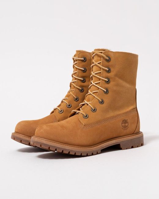 Timberland Brown Tbl Authentics Mid Warm Lined Waterproof Boots