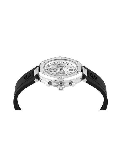 Philipp Plein Black The Hexagon Chrono Watch Pwzba0123 Silicone for men