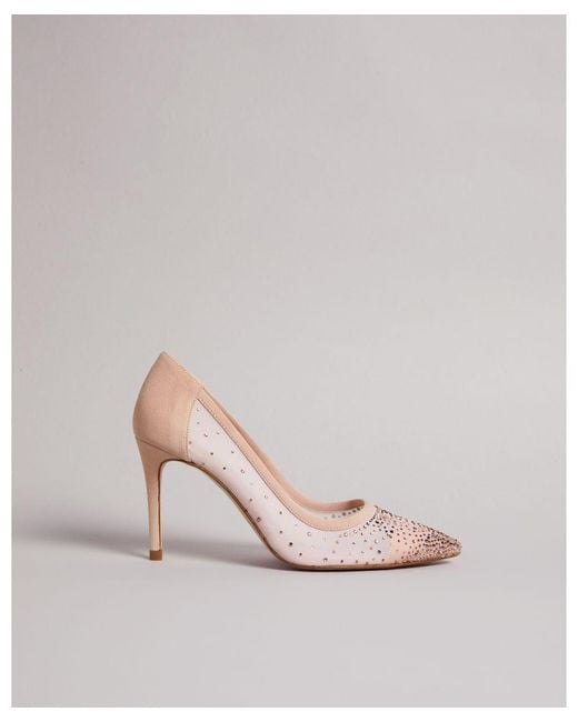 Ted Baker Pink Ryalay 105Mm Diamante Court Shoe