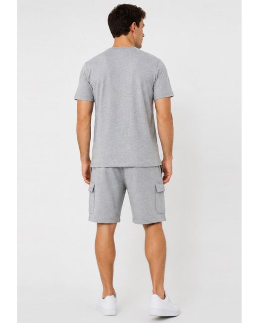 Nike Gray Tracksuit T Shirt Cargo Pocket Shorts for men
