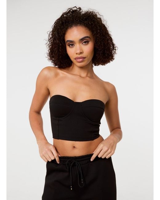 Pink Vanilla Black Bustier Jersey Zip Back