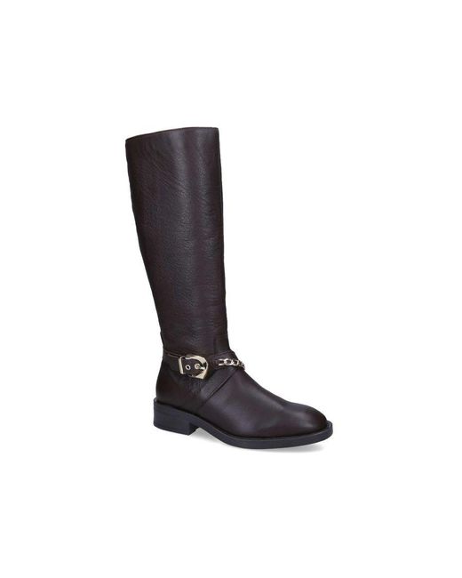 Carvela Kurt Geiger Black Leather Rider High Boots